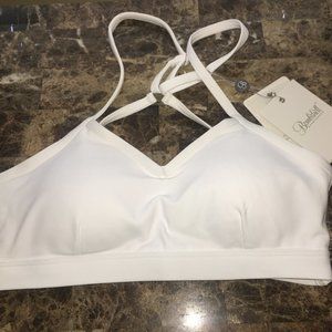 Bombshell Sportswear Pumped Up Sports Bra (White)